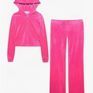 Juicy Couture Vibrant Pink Velour Set